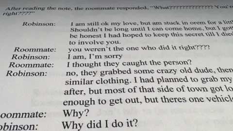 Detailed Message Thread Between Charlie Kirk Suspect and Co-resident