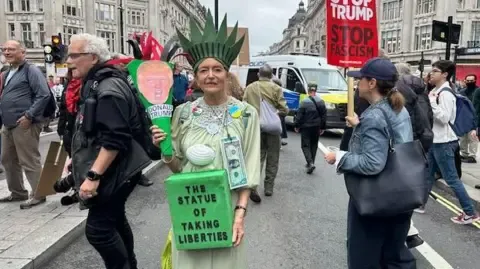 Thousands Protesters Converge in Downtown London to Challenge Donald Trump's Second State Visit